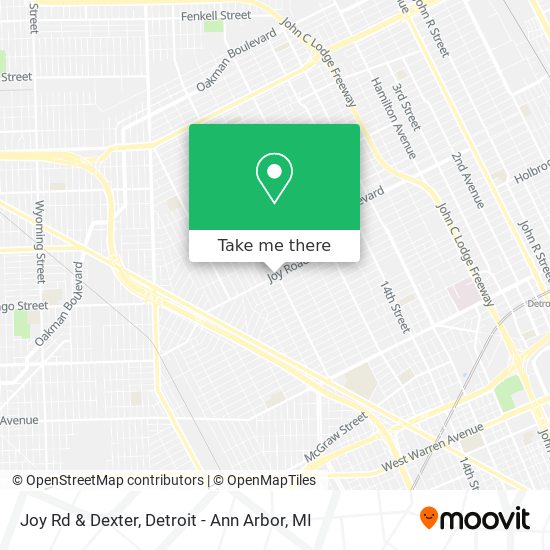 Joy Rd & Dexter map