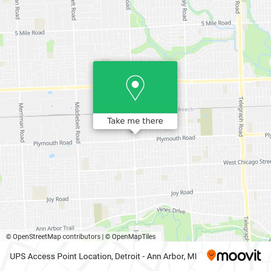 UPS Access Point Location map