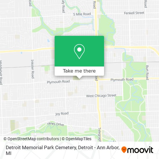 Detroit Memorial Park Cemetery map