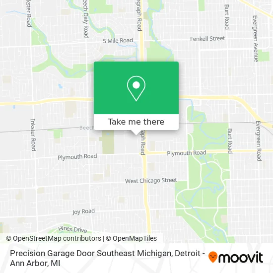 Precision Garage Door Southeast Michigan map