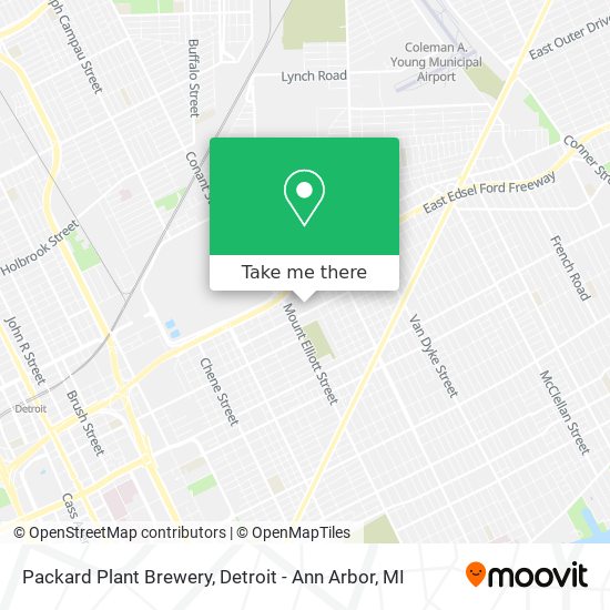 Packard Plant Brewery map