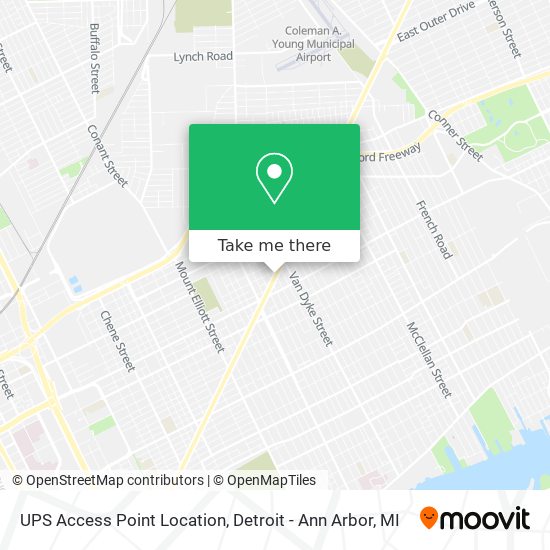 UPS Access Point Location map