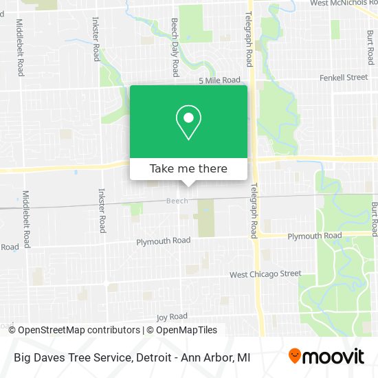 Big Daves Tree Service map