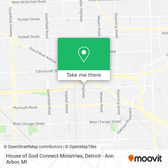 Mapa de House of God Connect Ministries