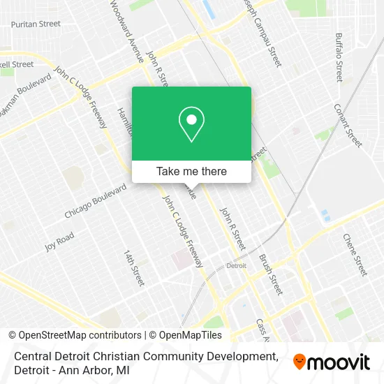 Central Detroit Christian Community Development map