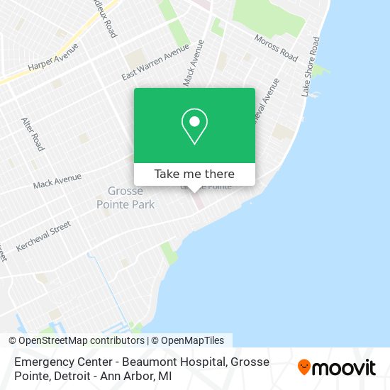 How to get to Emergency Center Beaumont Hospital Grosse Pointe