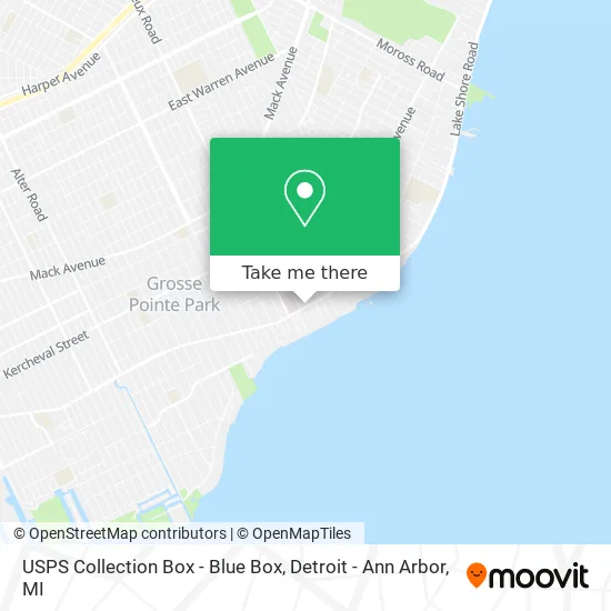 USPS Collection Box - Blue Box map