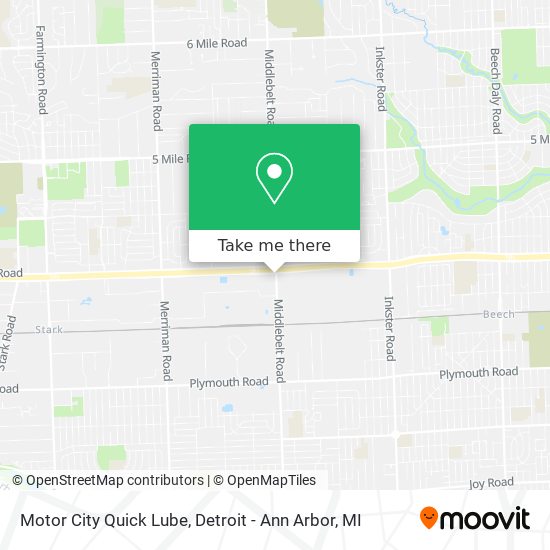Mapa de Motor City Quick Lube