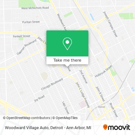 Woodward Village Auto map