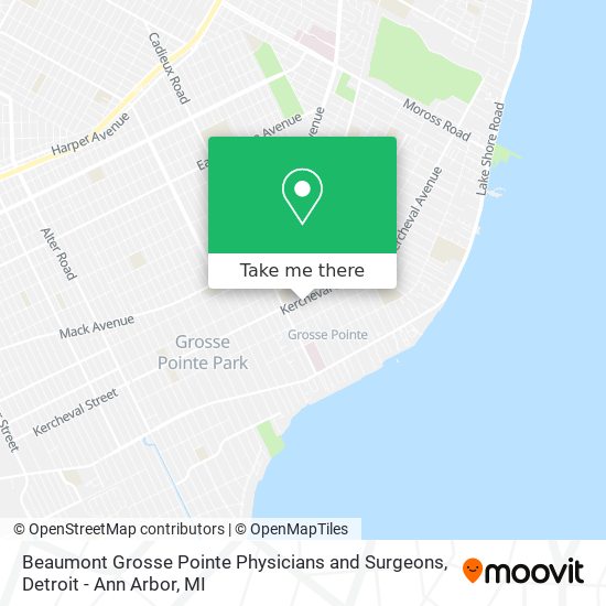 Mapa de Beaumont Grosse Pointe Physicians and Surgeons