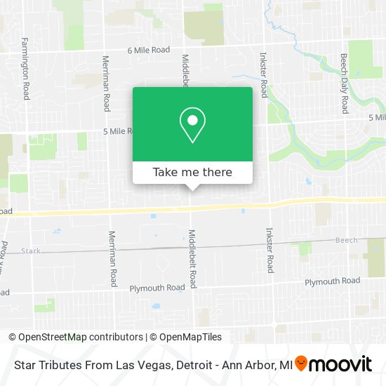 Star Tributes From Las Vegas map