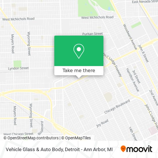 Vehicle Glass & Auto Body map