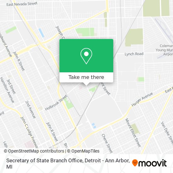 Secretary of State Branch Office map