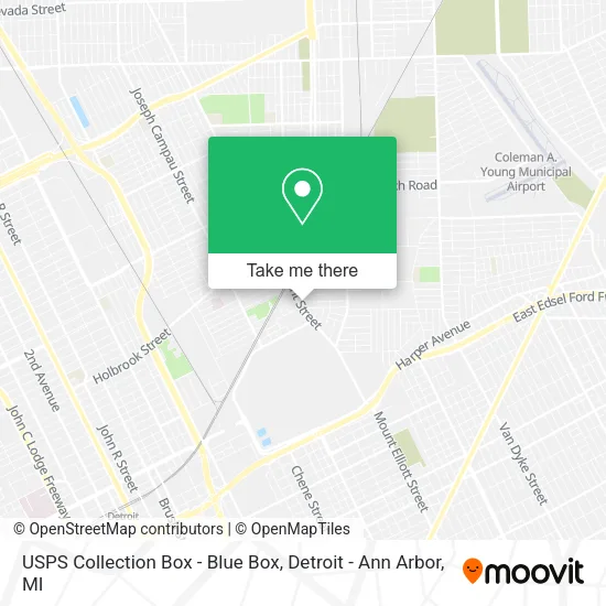 USPS Collection Box - Blue Box map