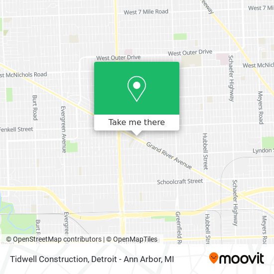 Tidwell Construction map
