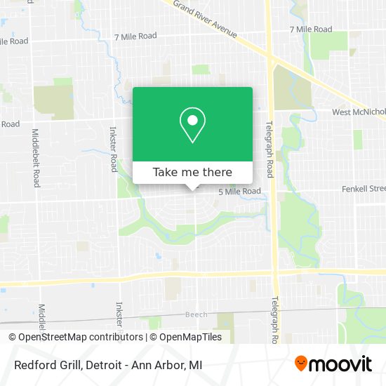 Redford Grill map