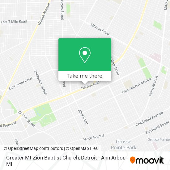 Greater Mt Zion Baptist Church map