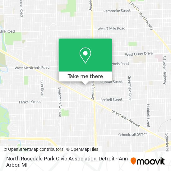 North Rosedale Park Civic Association map