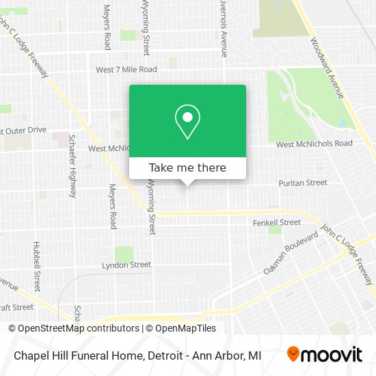 Mapa de Chapel Hill Funeral Home