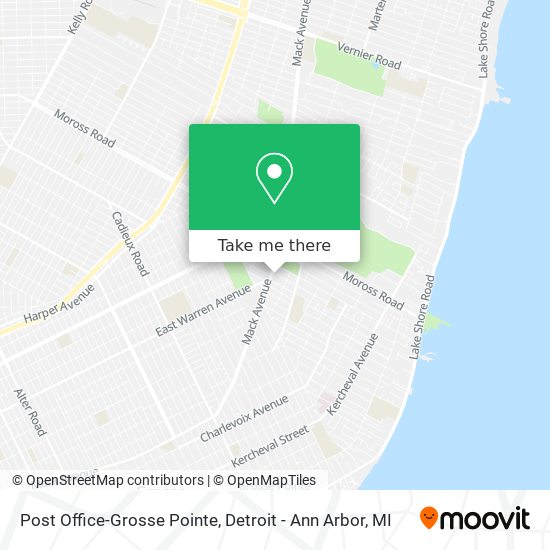 Mapa de Post Office-Grosse Pointe