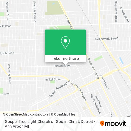 Mapa de Gospel True Light Church of God in Christ