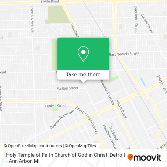 Holy Temple of Faith Church of God in Christ map