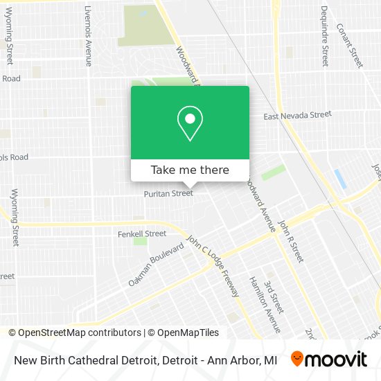 Mapa de New Birth Cathedral Detroit