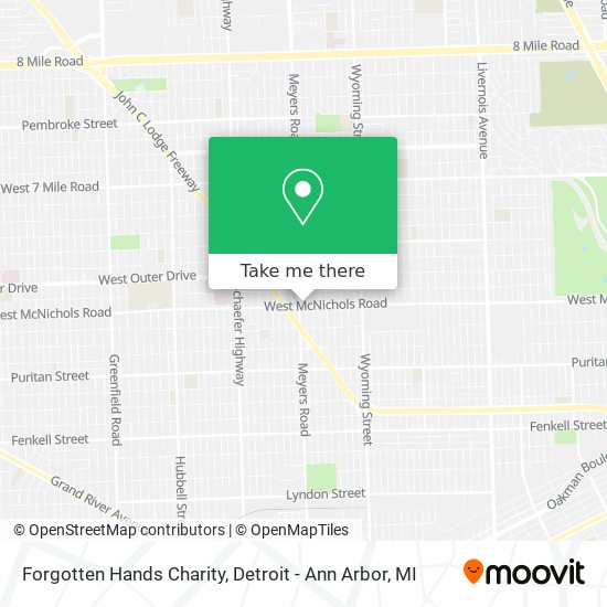 Forgotten Hands Charity map