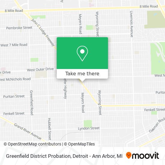 Greenfield District Probation map