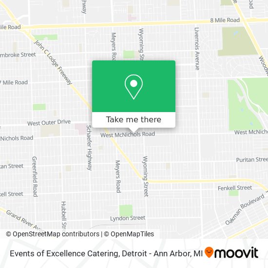 Events of Excellence Catering map