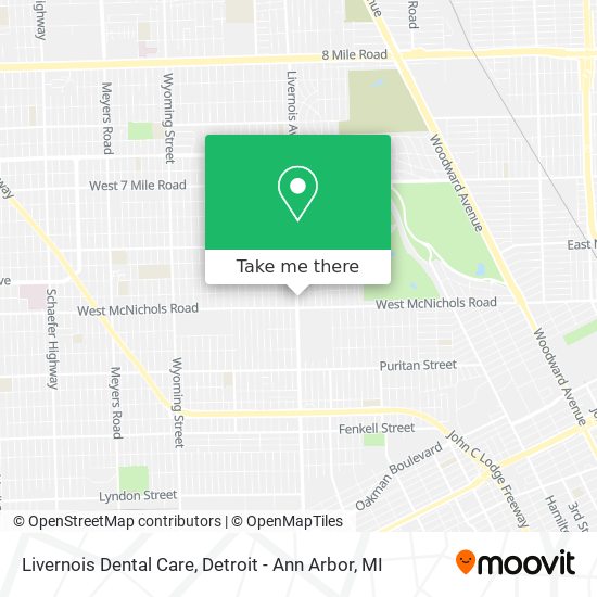 Mapa de Livernois Dental Care