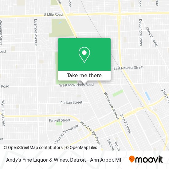 Mapa de Andy's Fine Liquor & Wines