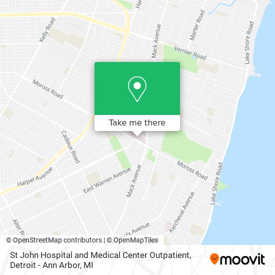 St John Hospital and Medical Center Outpatient map