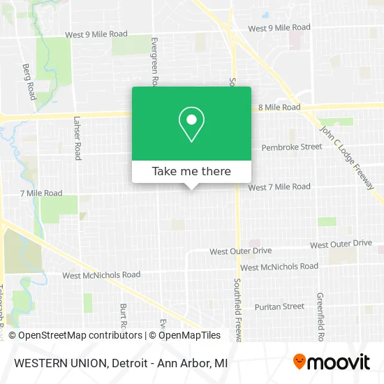WESTERN UNION map