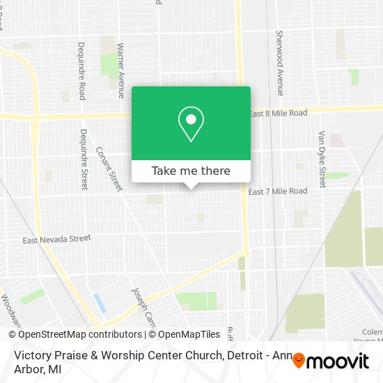 Mapa de Victory Praise & Worship Center Church