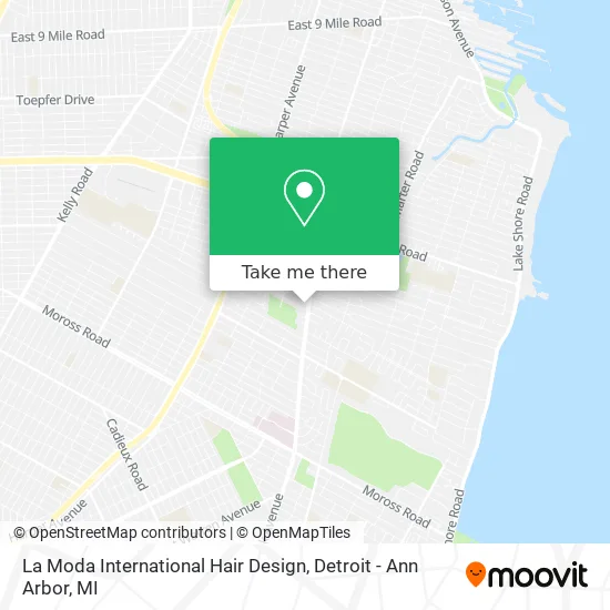 La Moda International Hair Design map