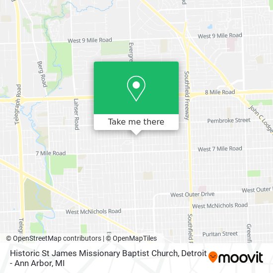 Historic St James Missionary Baptist Church map