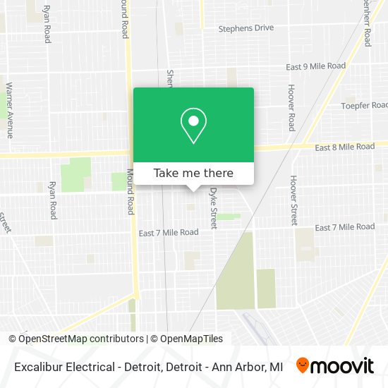 Mapa de Excalibur Electrical - Detroit