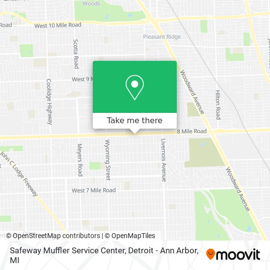 Mapa de Safeway Muffler Service Center