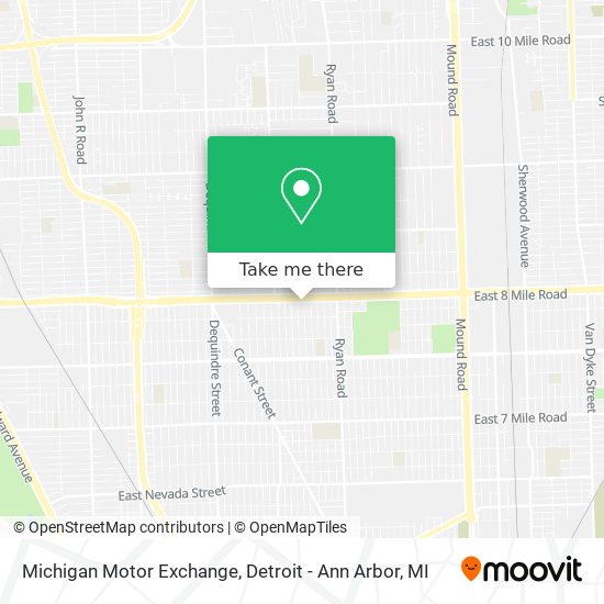 Mapa de Michigan Motor Exchange