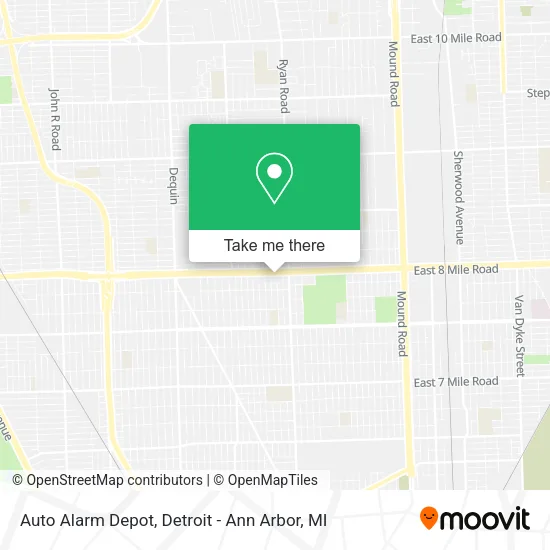 Auto Alarm Depot map