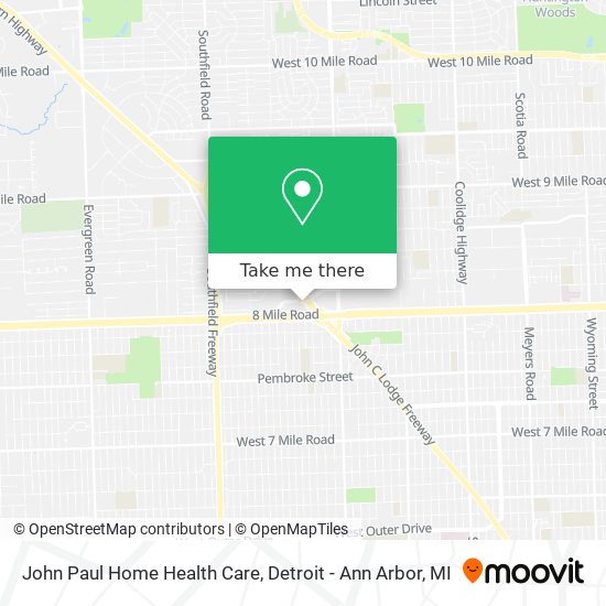 Mapa de John Paul Home Health Care