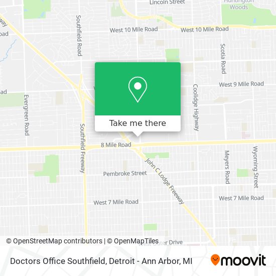 Mapa de Doctors Office Southfield