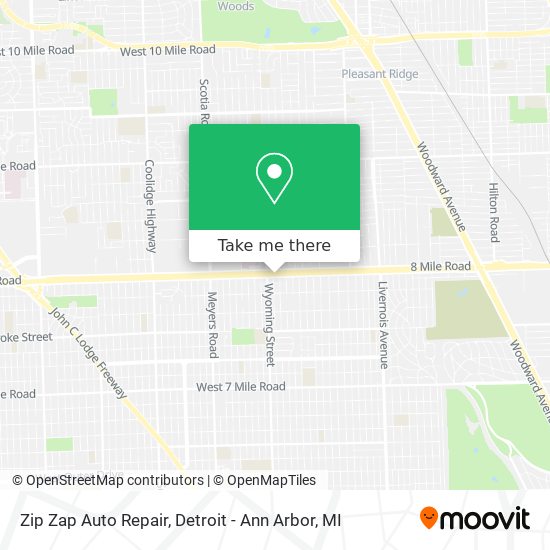 Mapa de Zip Zap Auto Repair