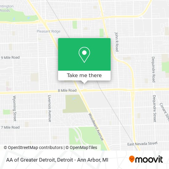 Mapa de AA of Greater Detroit