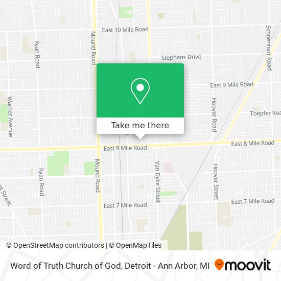 Mapa de Word of Truth Church of God