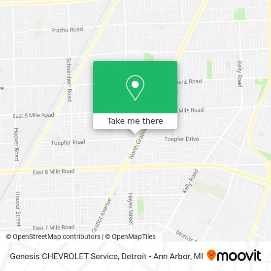 Genesis CHEVROLET Service map