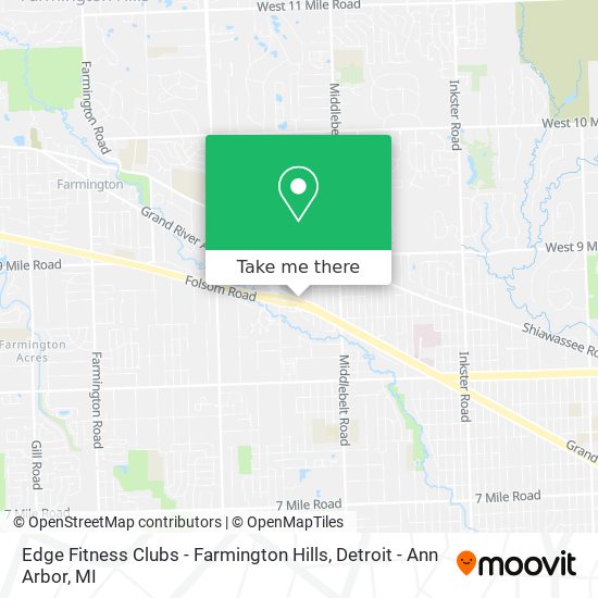 Edge Fitness Clubs - Farmington Hills map
