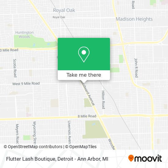 Mapa de Flutter Lash Boutique