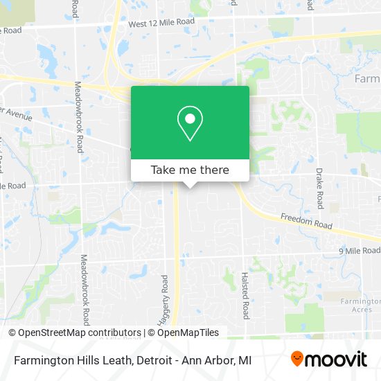 Mapa de Farmington Hills Leath